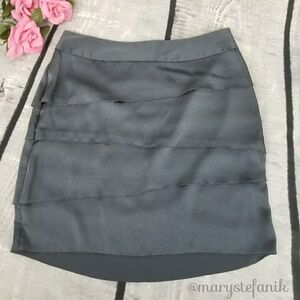 Banana Republic Gray Midi Skirt